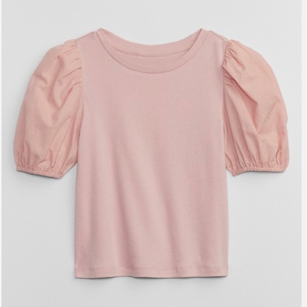 2/20$ 🛍️ GAP Kids Dusty Rose Puff Sleeve Top